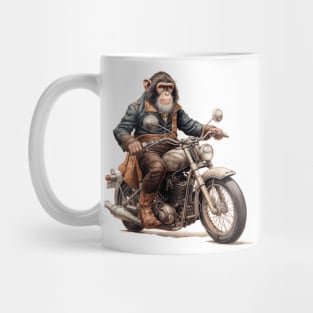 Monkey Biker Retro Motorcycle Mug